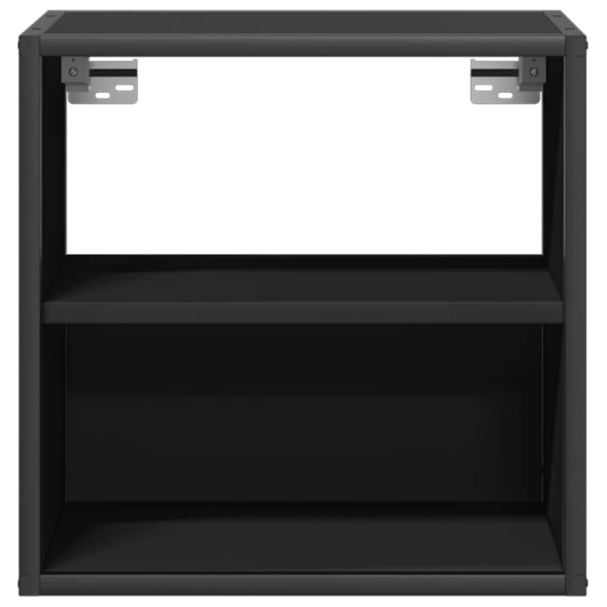 vidaXL Επιτοίχια κομοδίνα 2 τεμάχια Μαύρο 40x31x39,5 cm