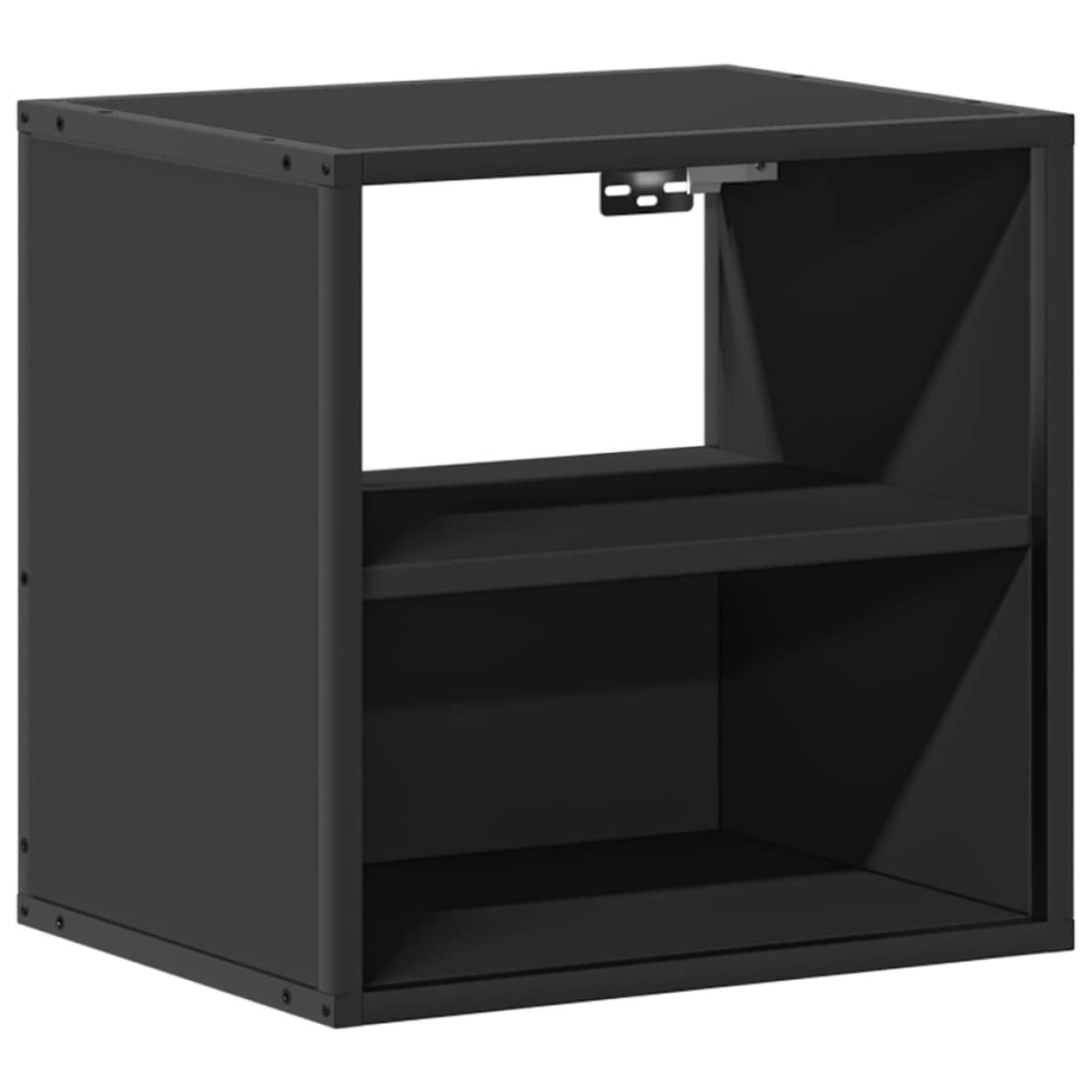vidaXL Επιτοίχια κομοδίνα 2 τεμάχια Μαύρο 40x31x39,5 cm