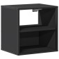 vidaXL Επιτοίχια κομοδίνα 2 τεμάχια Μαύρο 40x31x39,5 cm
