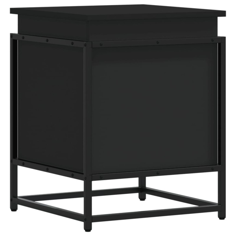 vidaXL Κουτί Αποθήκευσης με Καπάκι Μαύρο 40x40x51,5 εκ. Επεξ. Ξύλο