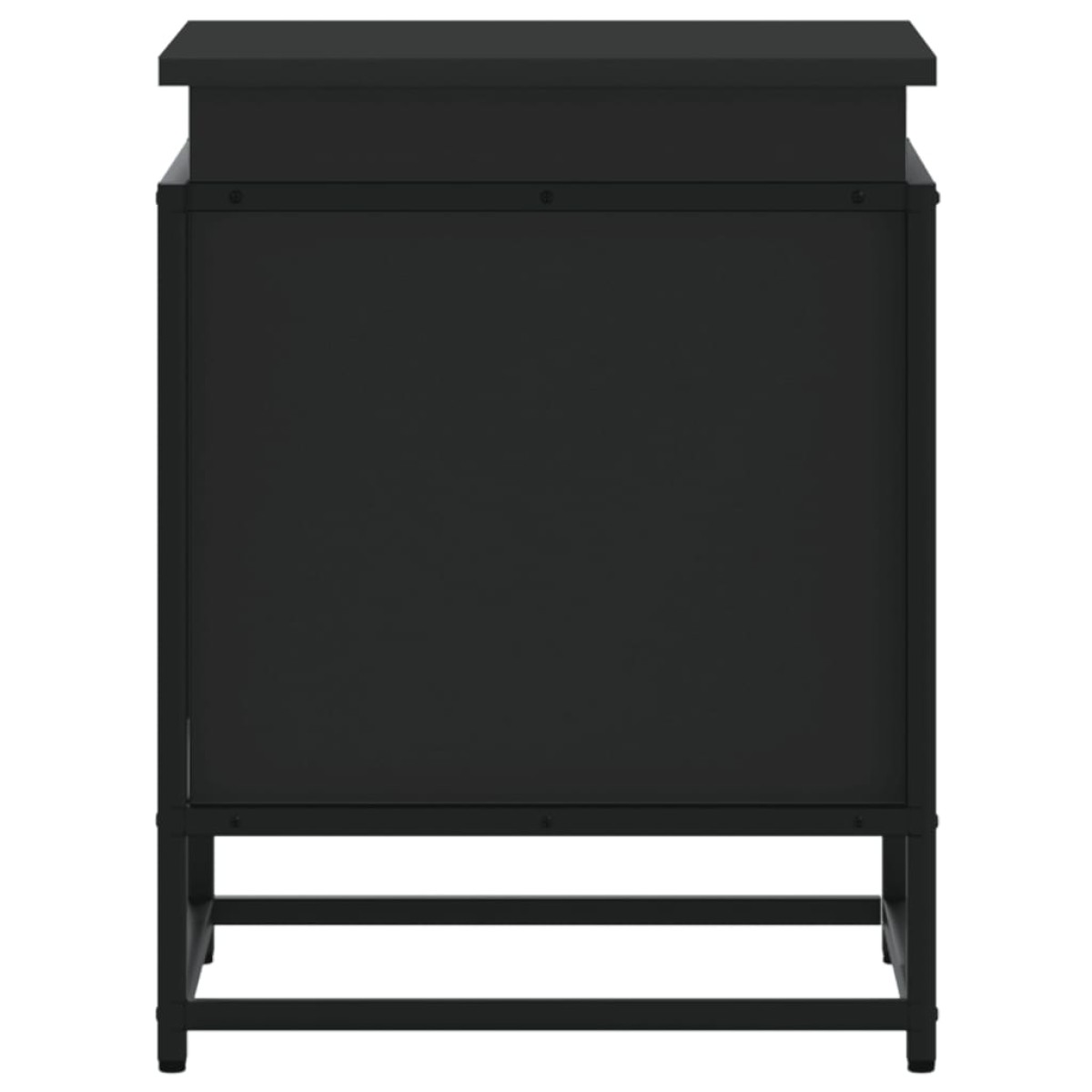 vidaXL Κουτί Αποθήκευσης με Καπάκι Μαύρο 40x40x51,5 εκ. Επεξ. Ξύλο