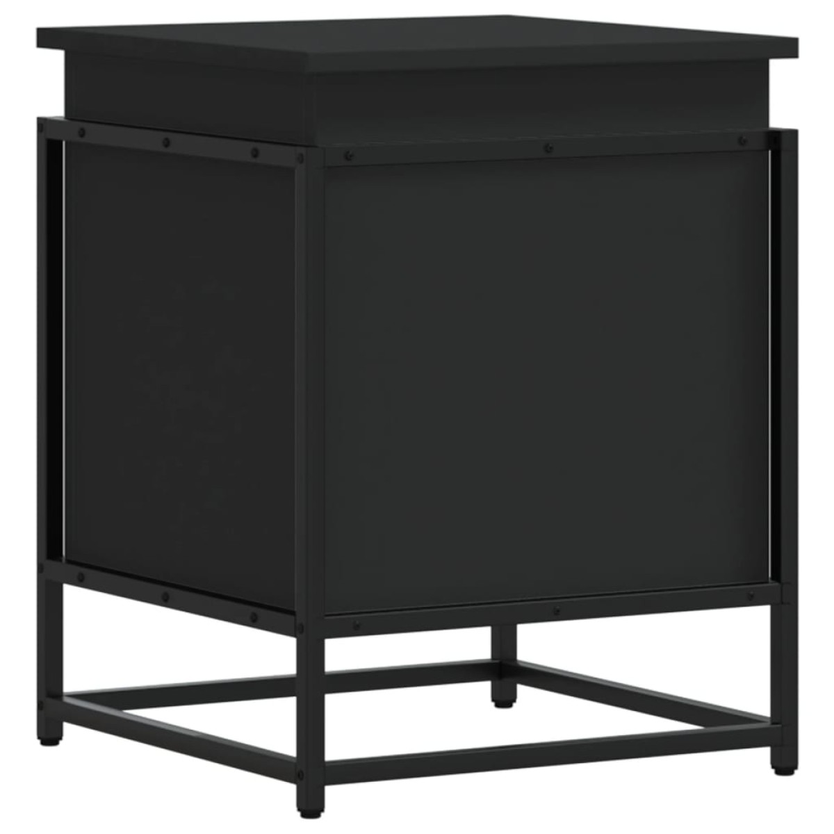 vidaXL Κουτί Αποθήκευσης με Καπάκι Μαύρο 40x40x51,5 εκ. Επεξ. Ξύλο