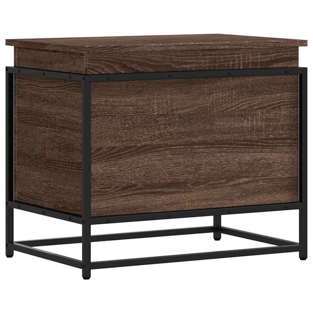 vidaXL Κουτί Αποθήκευσης με Καφέ Δρυς 60x40x51,5 εκ. Επεξ. Ξύλο