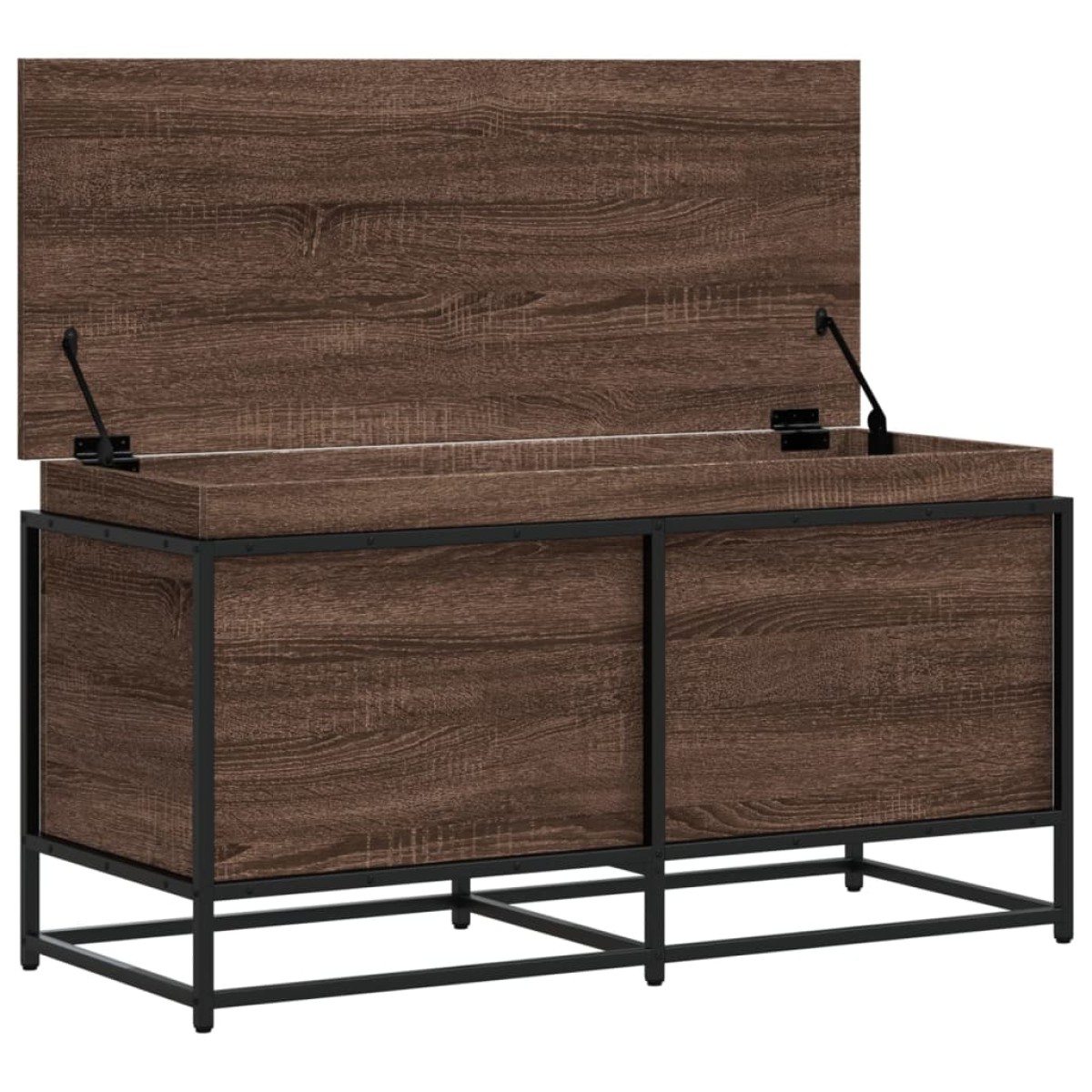 vidaXL Κουτί Αποθήκευσης με Καφέ Δρυς 100x40x51,5 εκ. Επεξ. Ξύλο