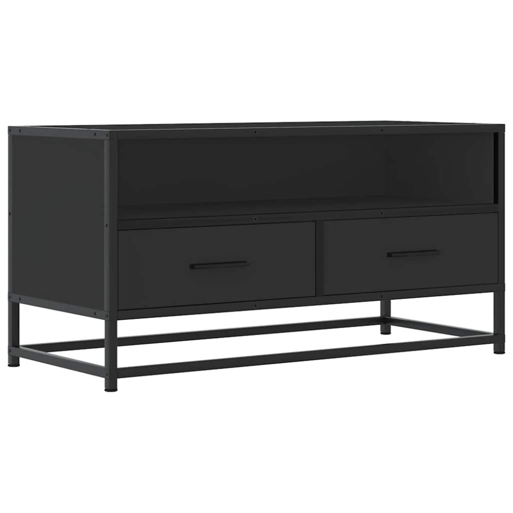vidaXL Έπιπλο Τηλεόρασης Μαύρο 80x34,5x40 εκ. Επεξεργ. Ξύλο / Μέταλλο