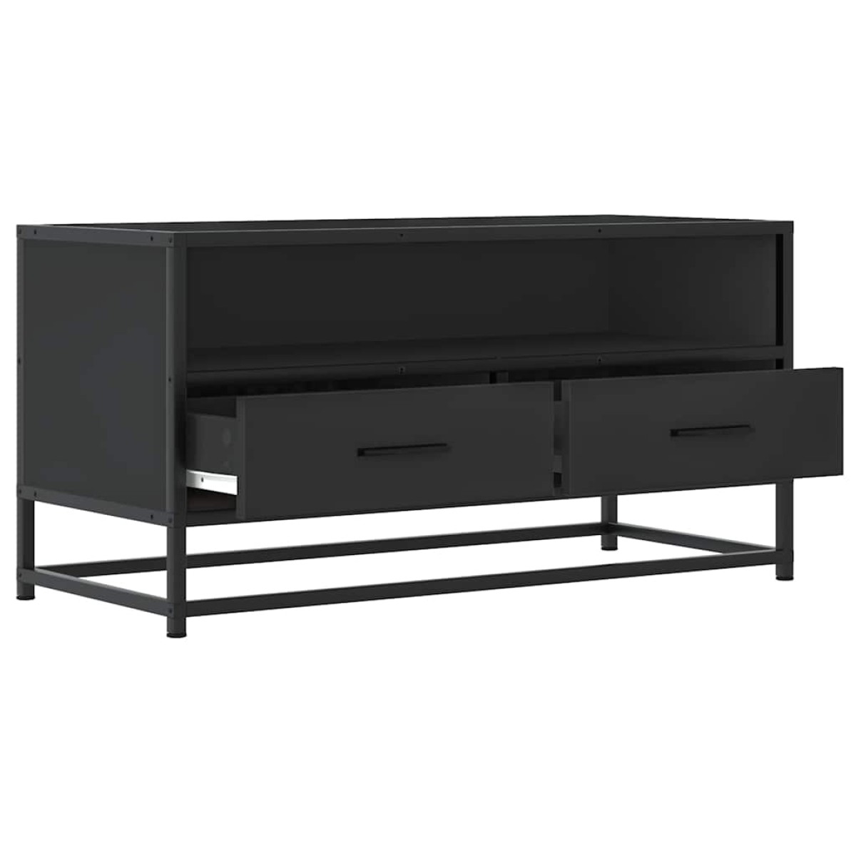 vidaXL Έπιπλο Τηλεόρασης Μαύρο 80x34,5x40 εκ. Επεξεργ. Ξύλο / Μέταλλο