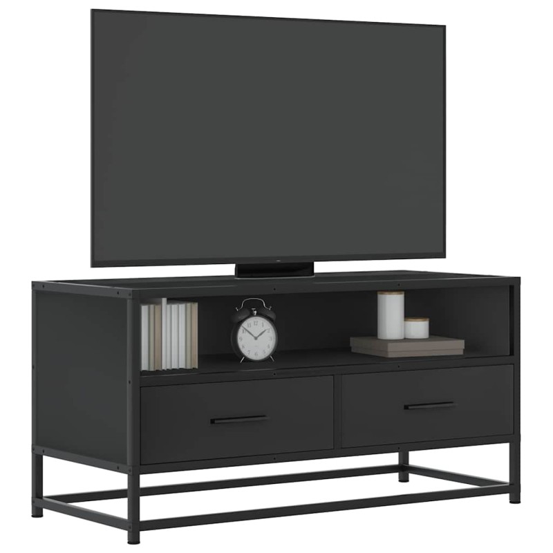 vidaXL Έπιπλο Τηλεόρασης Μαύρο 80x34,5x40 εκ. Επεξεργ. Ξύλο / Μέταλλο