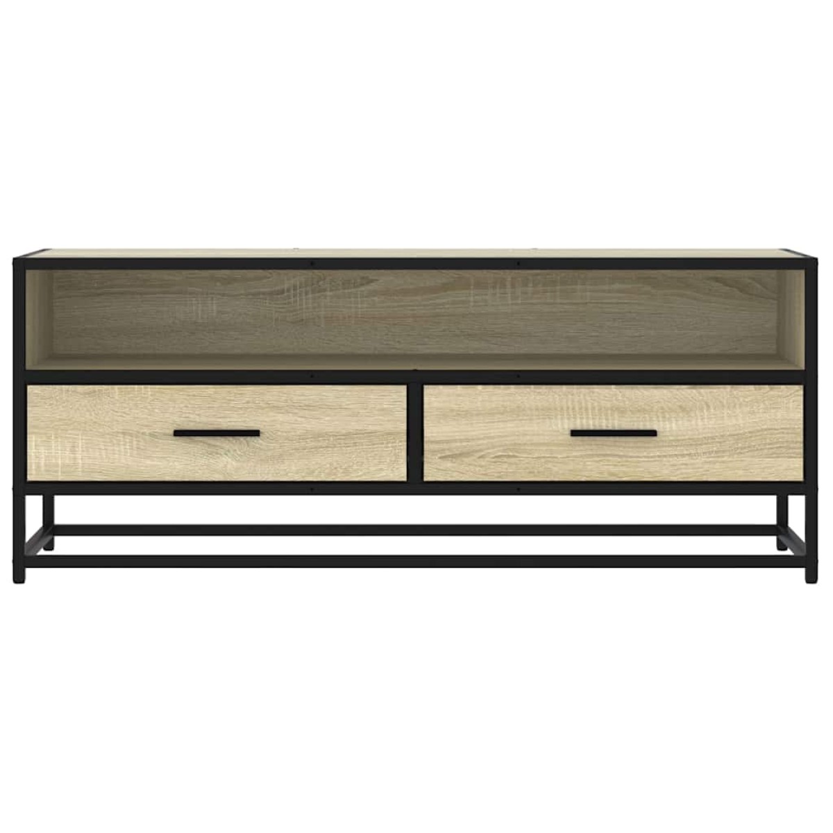 vidaXL Έπιπλο Τηλεόρασης Sonoma Δρυς 100x34,5x40 εκ Επεξ. Ξύλο/Μέταλλο