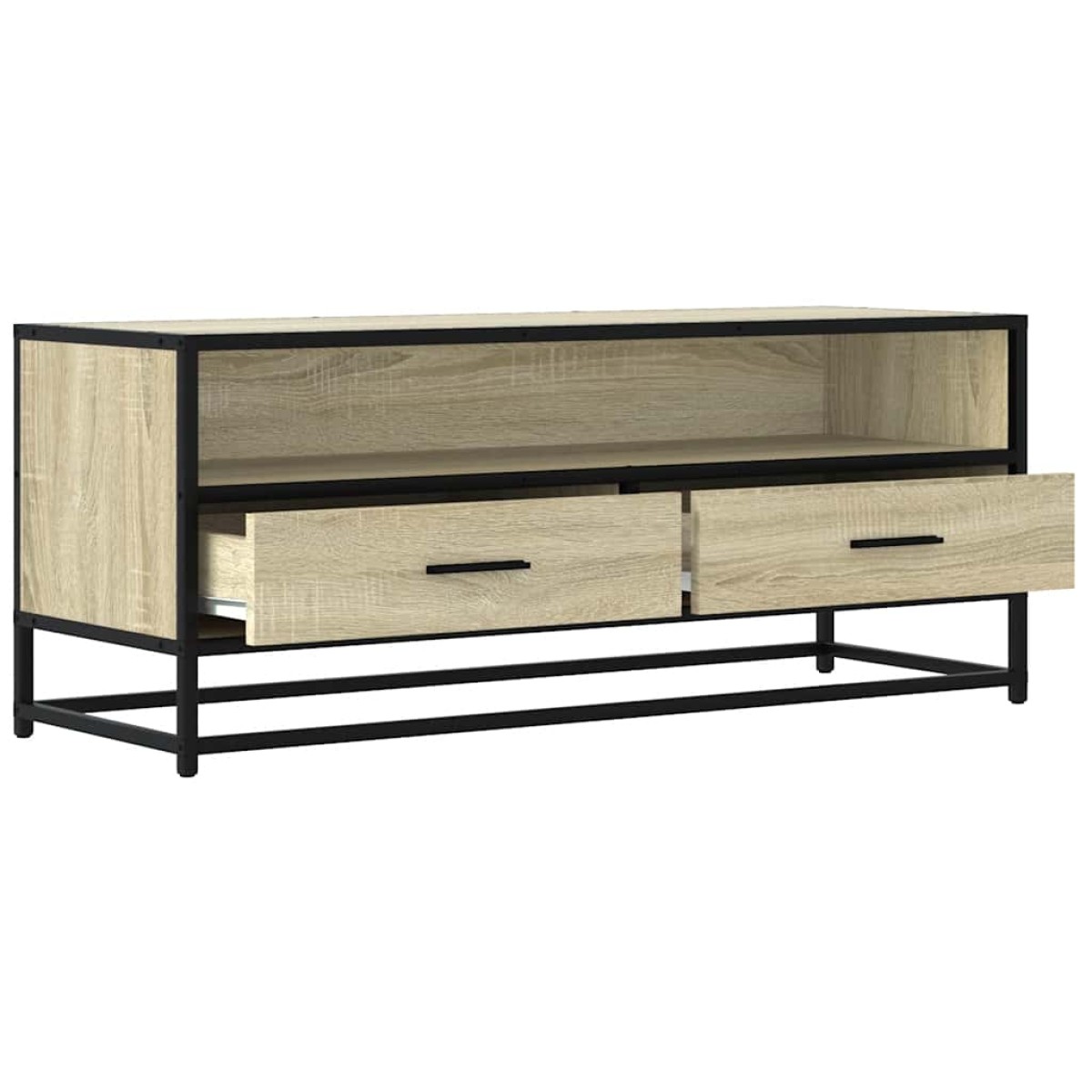 vidaXL Έπιπλο Τηλεόρασης Sonoma Δρυς 100x34,5x40 εκ Επεξ. Ξύλο/Μέταλλο