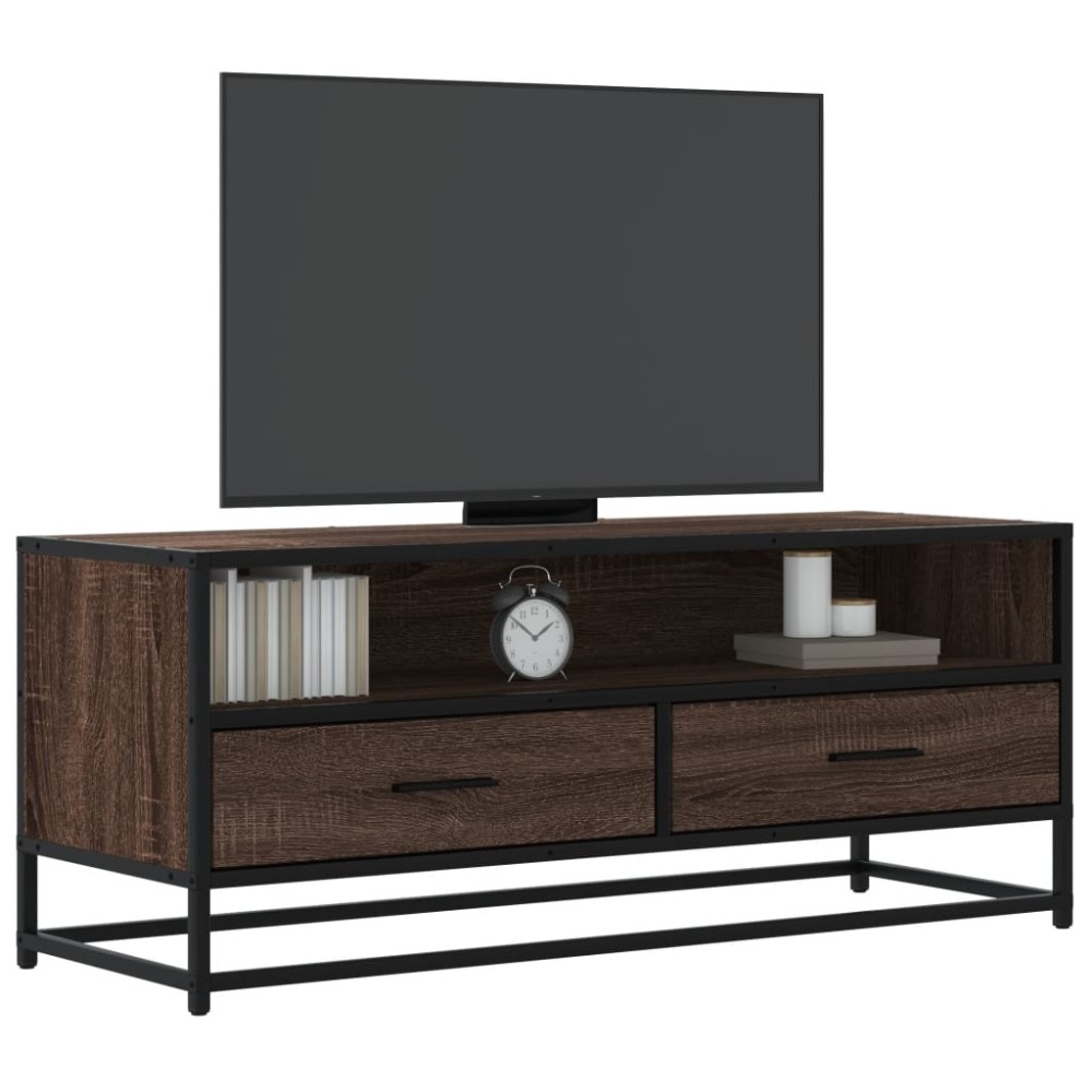 vidaXL Ντουλάπι τηλεόρασης καφέ δρυς 100x34,5x40 cm