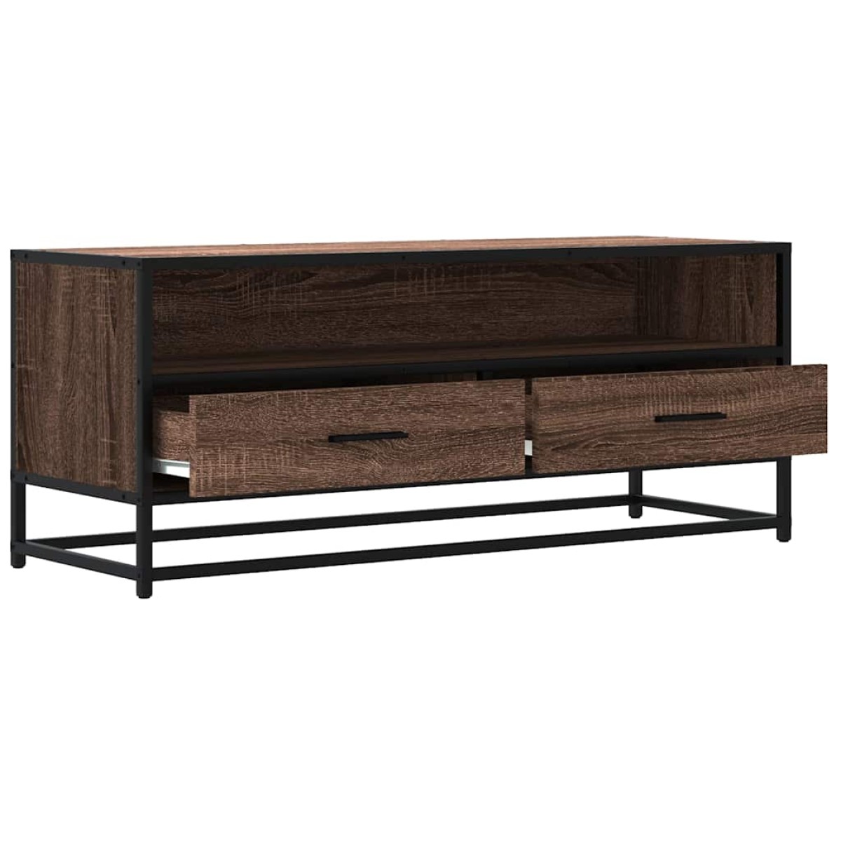 vidaXL Ντουλάπι τηλεόρασης καφέ δρυς 100x34,5x40 cm