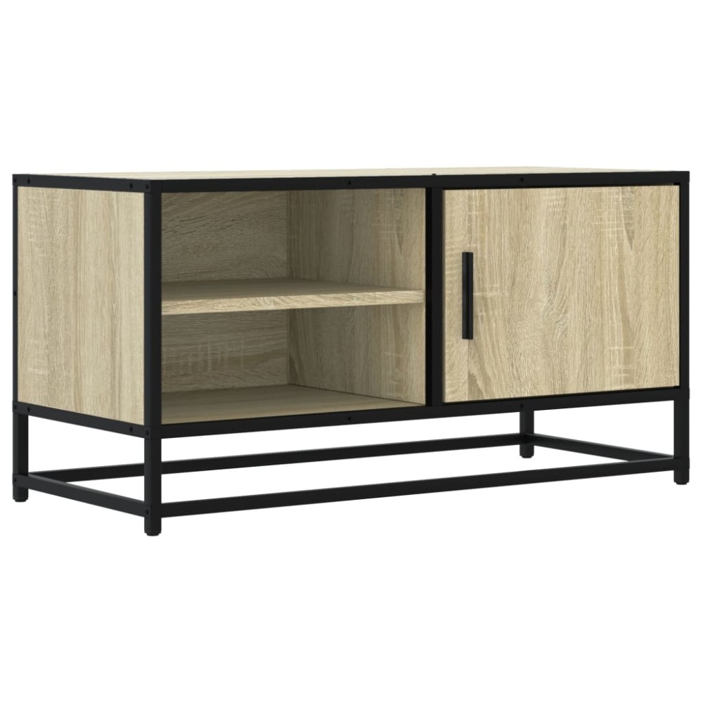 vidaXL Έπιπλο Τηλεόρασης Sonoma Δρυς 80x34,5x40εκ Επεξ. Ξύλο/Μέταλλο