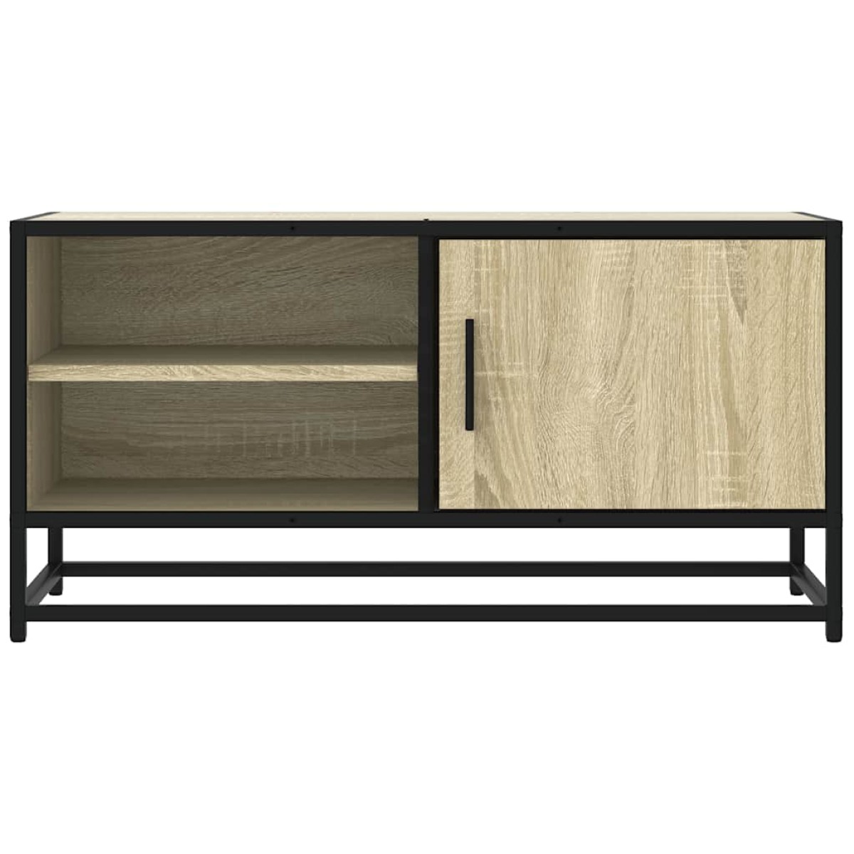 vidaXL Έπιπλο Τηλεόρασης Sonoma Δρυς 80x34,5x40εκ Επεξ. Ξύλο/Μέταλλο