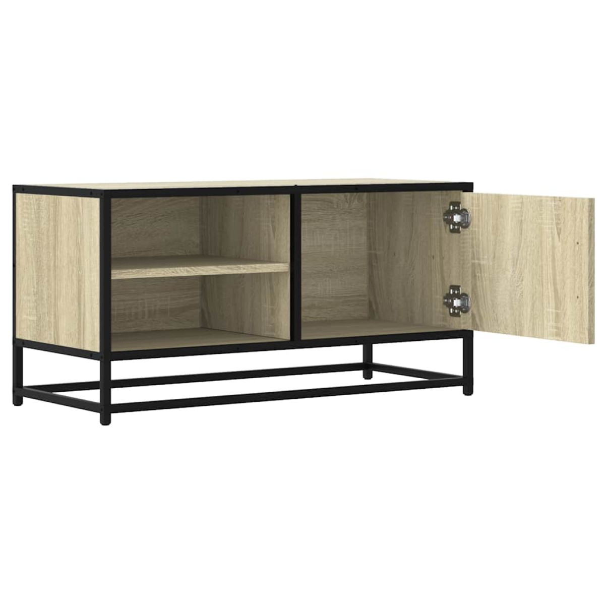vidaXL Έπιπλο Τηλεόρασης Sonoma Δρυς 80x34,5x40εκ Επεξ. Ξύλο/Μέταλλο