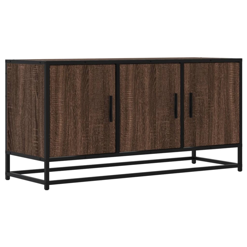 vidaXL Ντουλάπι τηλεόρασης καφέ δρυς 100x35x50 cm