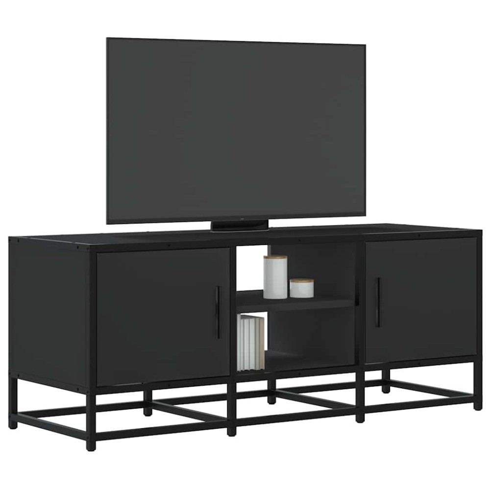 vidaXL Έπιπλο Τηλεόρασης Μαύρο 100x35x41 εκ. Επεξεργ. Ξύλο / Μέταλλο
