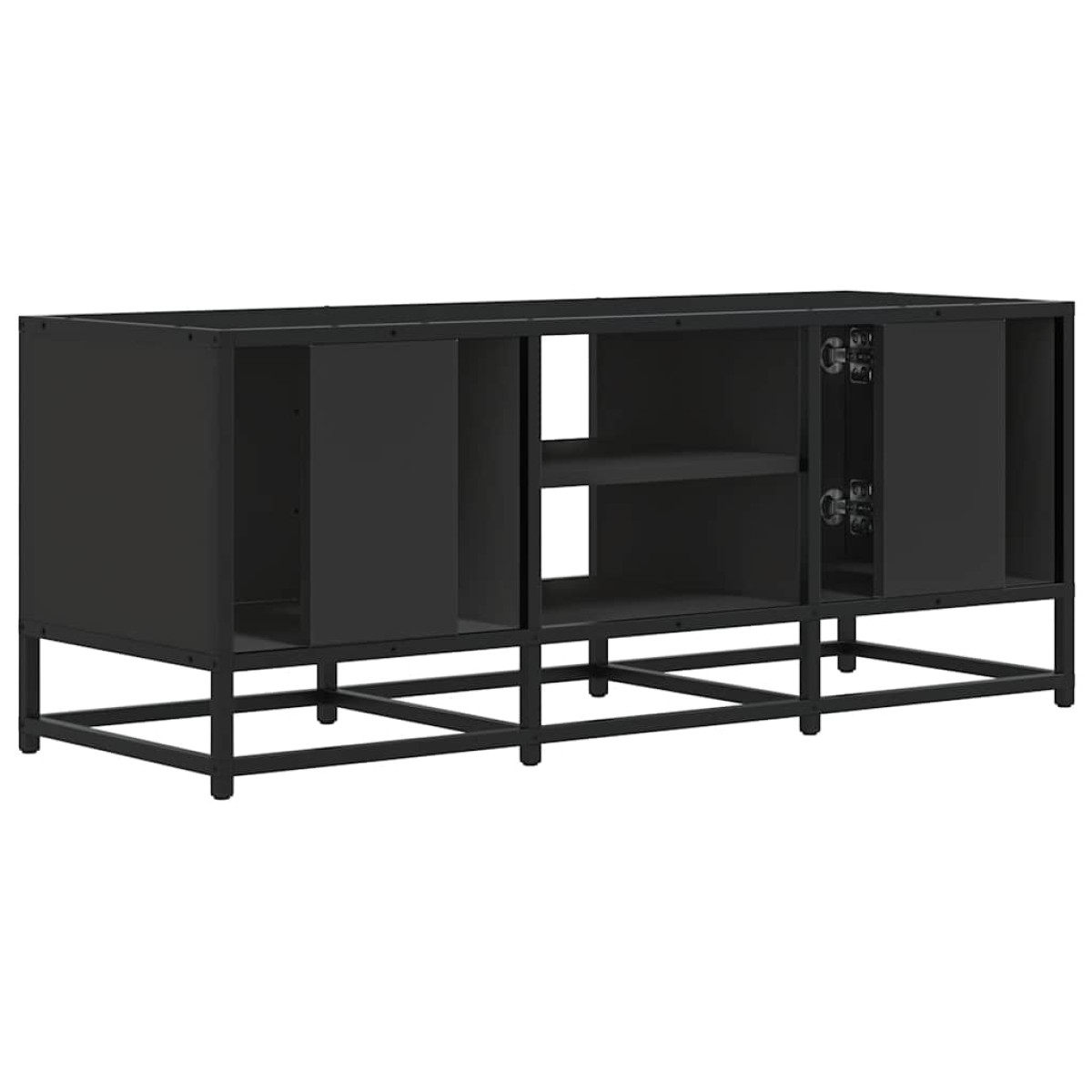 vidaXL Έπιπλο Τηλεόρασης Μαύρο 100x35x41 εκ. Επεξεργ. Ξύλο / Μέταλλο