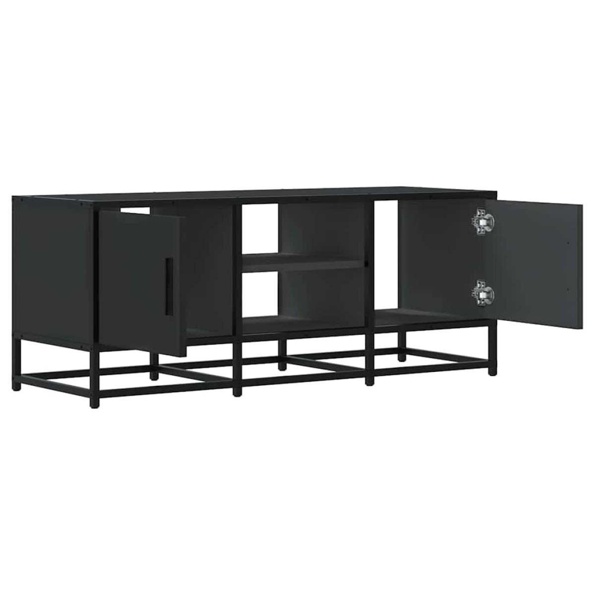 vidaXL Έπιπλο Τηλεόρασης Μαύρο 100x35x41 εκ. Επεξεργ. Ξύλο / Μέταλλο
