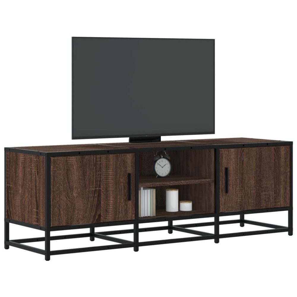 vidaXL Έπιπλο Τηλεόρασης Καφέ Δρυς 120x35x41 εκ Επεξ. Ξύλο/Μέταλλο