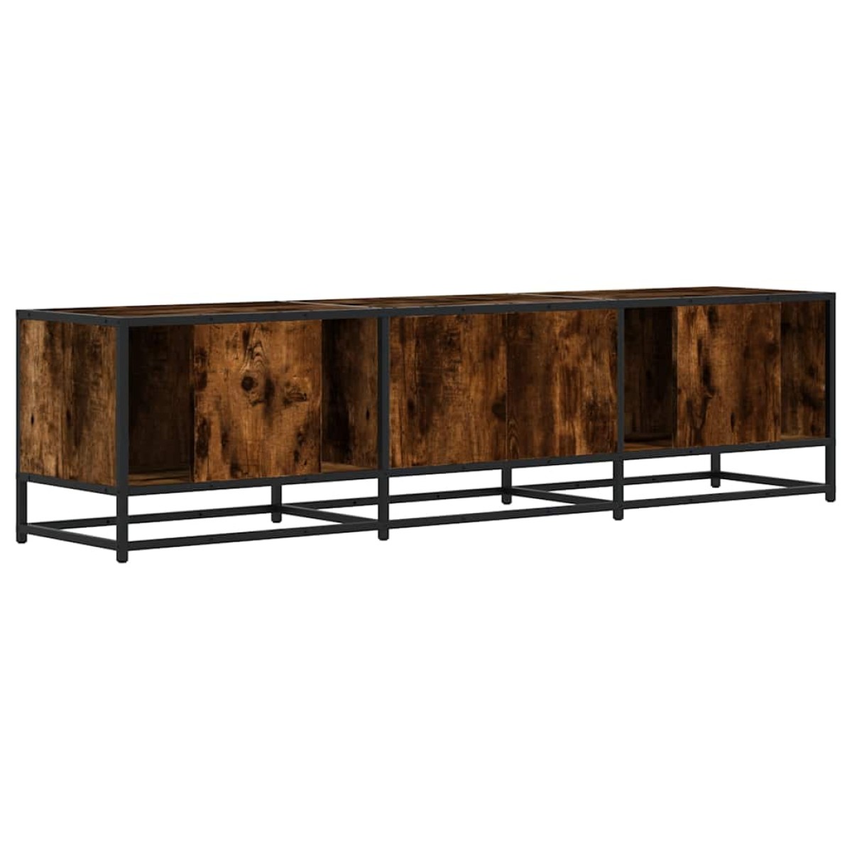 vidaXL Έπιπλο Τηλεόρασης Καπνιστή Δρυς 160x35x41 εκ Επεξ. Ξύλο/Μέταλλο