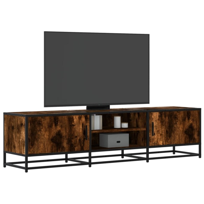 vidaXL Έπιπλο Τηλεόρασης Καπνιστή Δρυς 160x35x41 εκ Επεξ. Ξύλο/Μέταλλο