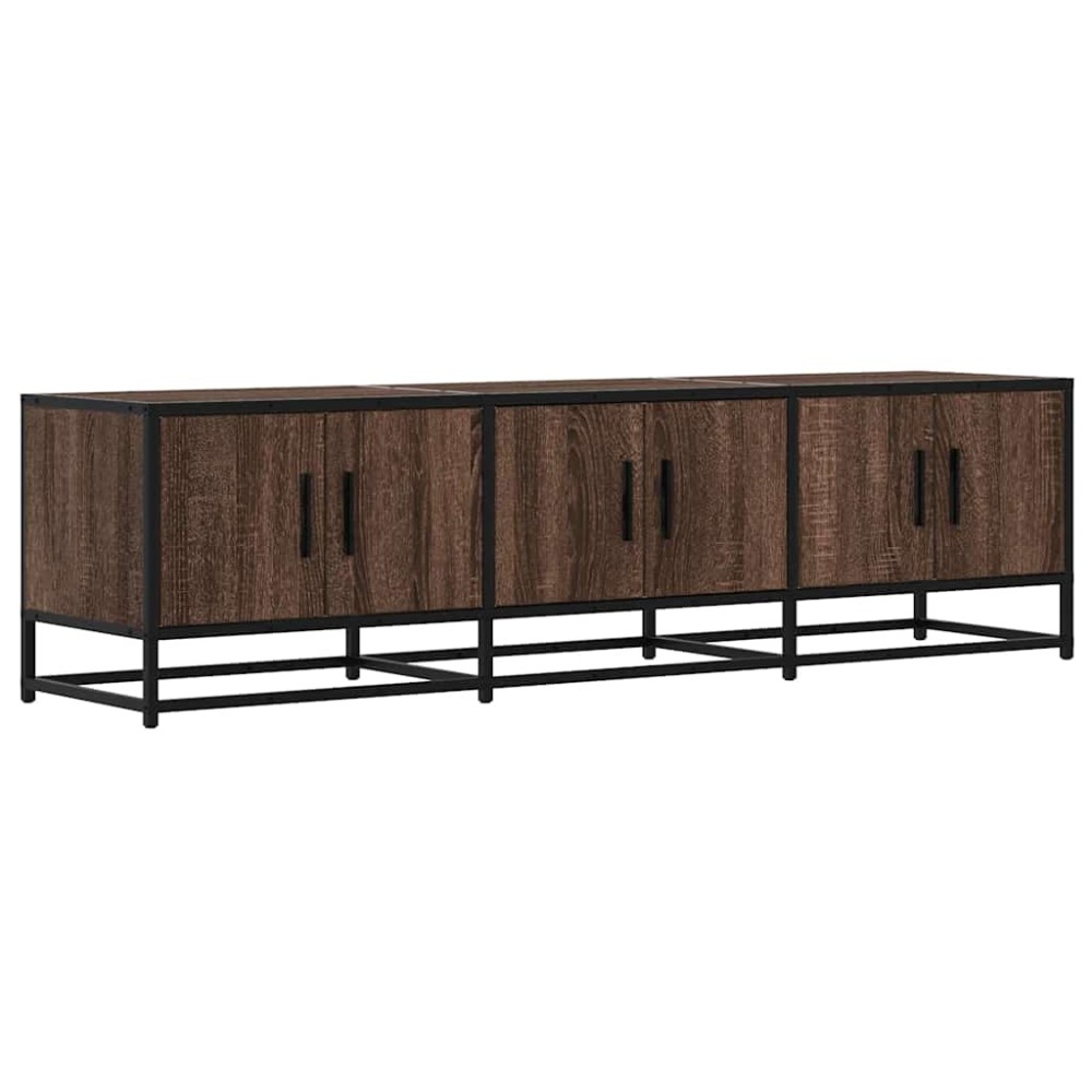 vidaXL Έπιπλο Τηλεόρασης Καφέ Δρυς 150x35x41 εκ Επεξ. Ξύλο/Μέταλλο