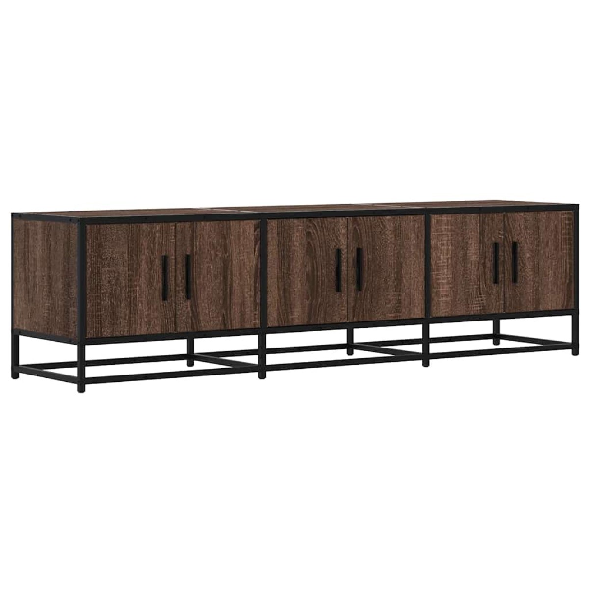 vidaXL Έπιπλο Τηλεόρασης Καφέ Δρυς 150x35x41 εκ Επεξ. Ξύλο/Μέταλλο
