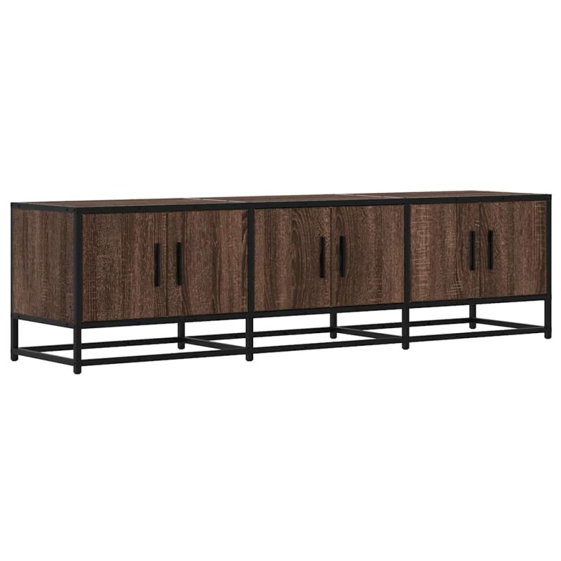 vidaXL Έπιπλο Τηλεόρασης Καφέ Δρυς 150x35x41 εκ Επεξ. Ξύλο/Μέταλλο