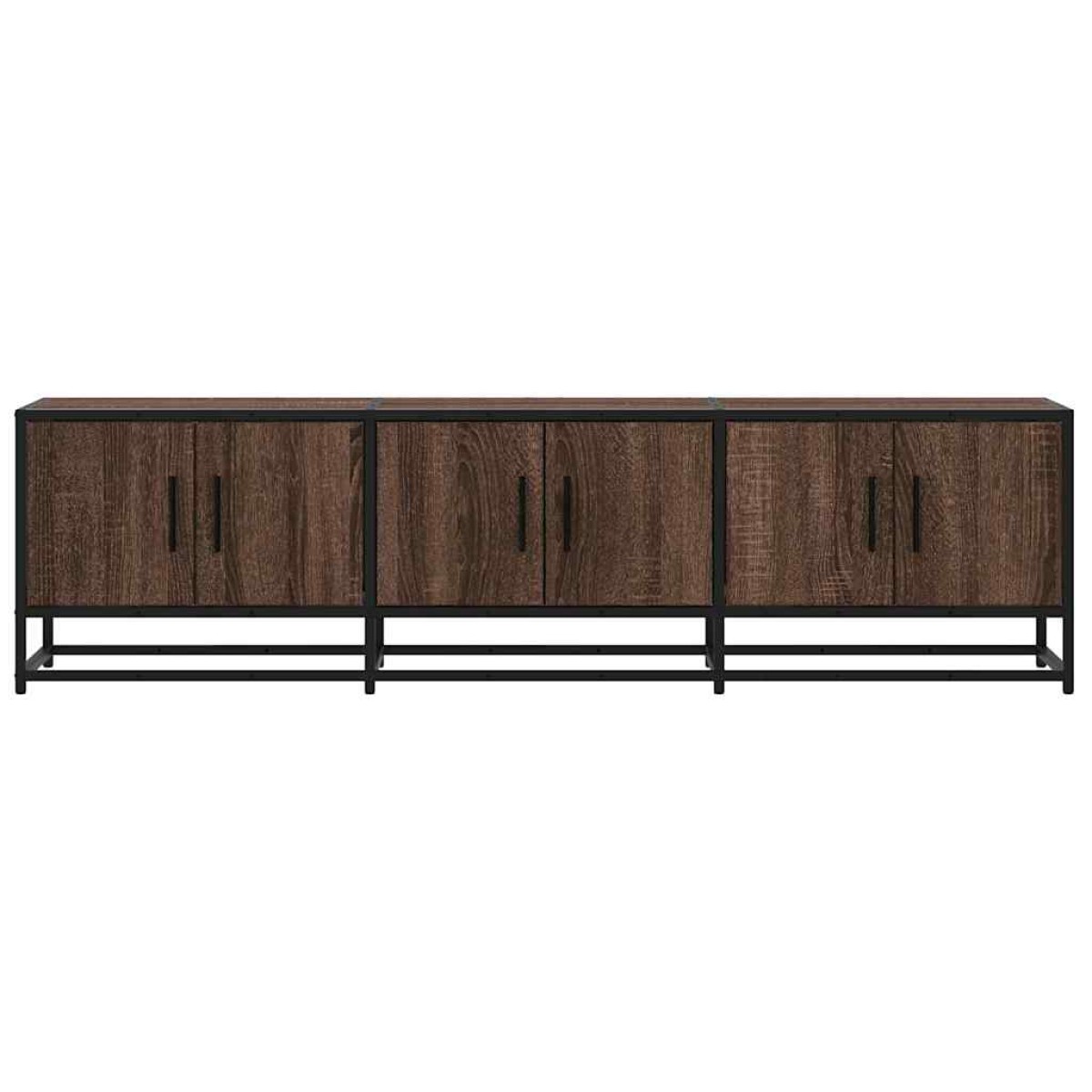 vidaXL Έπιπλο Τηλεόρασης Καφέ Δρυς 150x35x41 εκ Επεξ. Ξύλο/Μέταλλο
