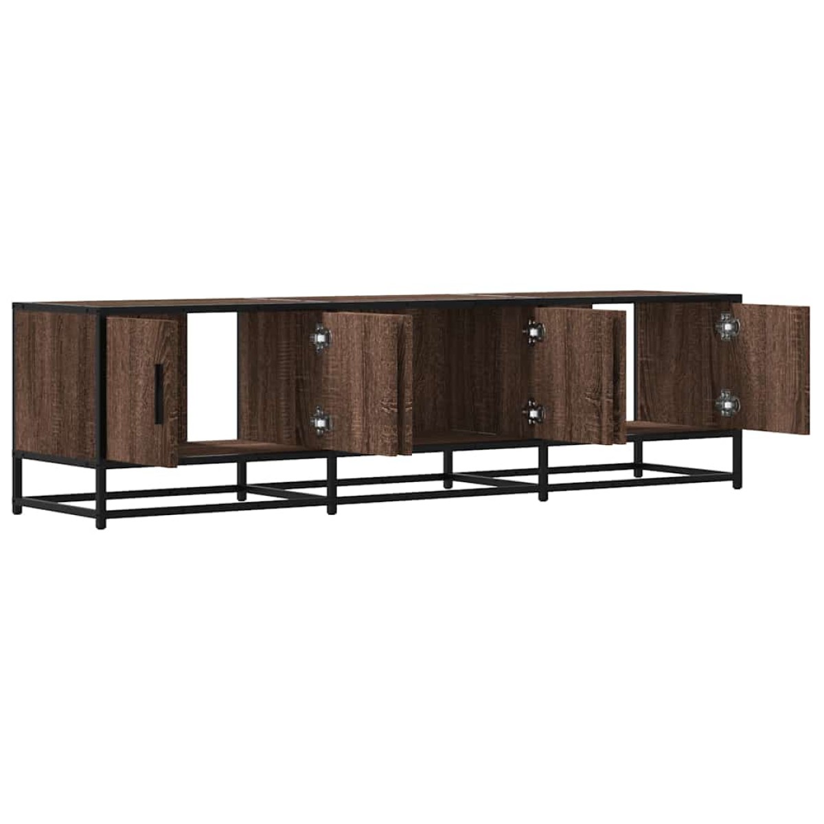 vidaXL Έπιπλο Τηλεόρασης Καφέ Δρυς 150x35x41 εκ Επεξ. Ξύλο/Μέταλλο