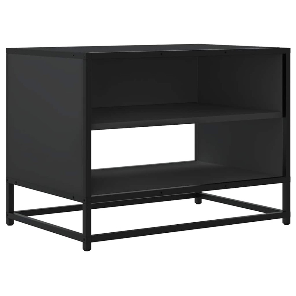 vidaXL Έπιπλο Τηλεόρασης Μαύρο 61x40x46 εκ. από Επεξεργ. Ξύλο/Μέταλλο