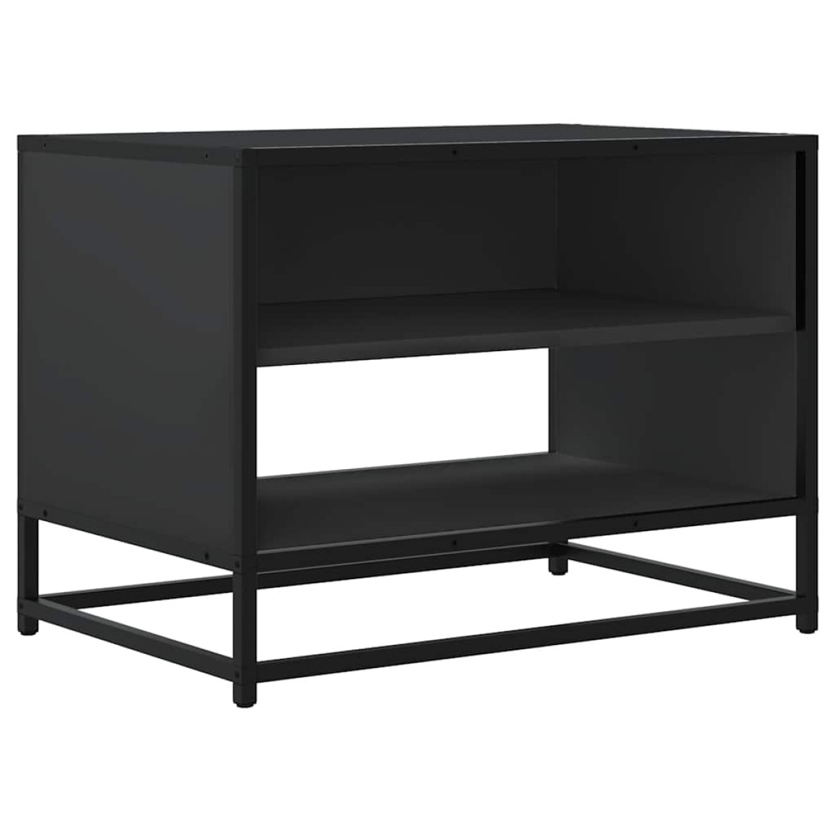 vidaXL Έπιπλο Τηλεόρασης Μαύρο 61x40x46 εκ. από Επεξεργ. Ξύλο/Μέταλλο