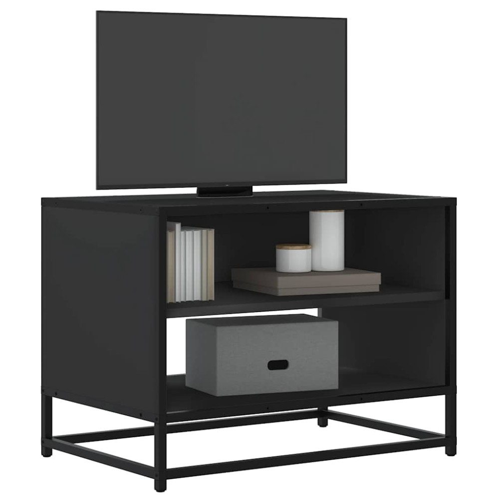 vidaXL Έπιπλο Τηλεόρασης Μαύρο 61x40x46 εκ. από Επεξεργ. Ξύλο/Μέταλλο