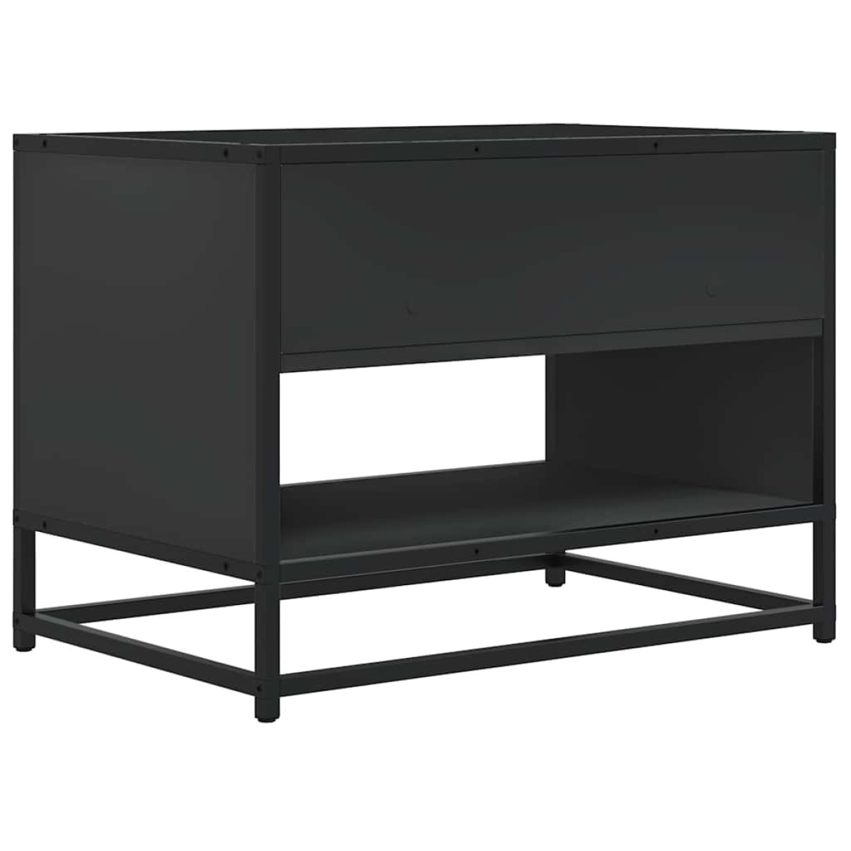 vidaXL Έπιπλο Τηλεόρασης Μαύρο 61x40x46 εκ. από Επεξεργ. Ξύλο/Μέταλλο