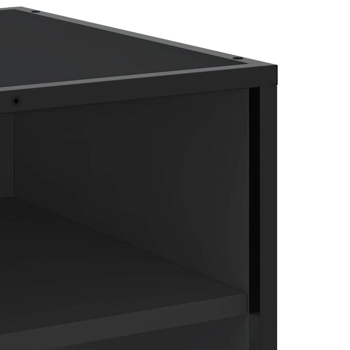 vidaXL Έπιπλο Τηλεόρασης Μαύρο 61x40x46 εκ. από Επεξεργ. Ξύλο/Μέταλλο