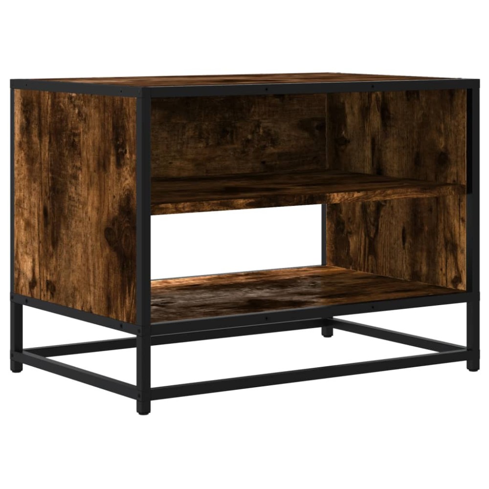 vidaXL Έπιπλο Τηλεόρασης Καπνιστή Δρυς 61x40x46 εκ Επεξ. Ξύλο/Μέταλλο