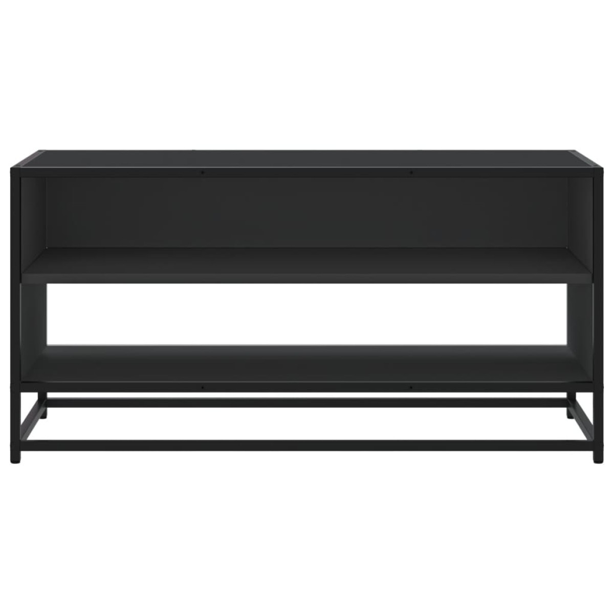 vidaXL Έπιπλο Τηλεόρασης Μαύρο 91x40x46 εκ. από Επεξεργ. Ξύλο/Μέταλλο