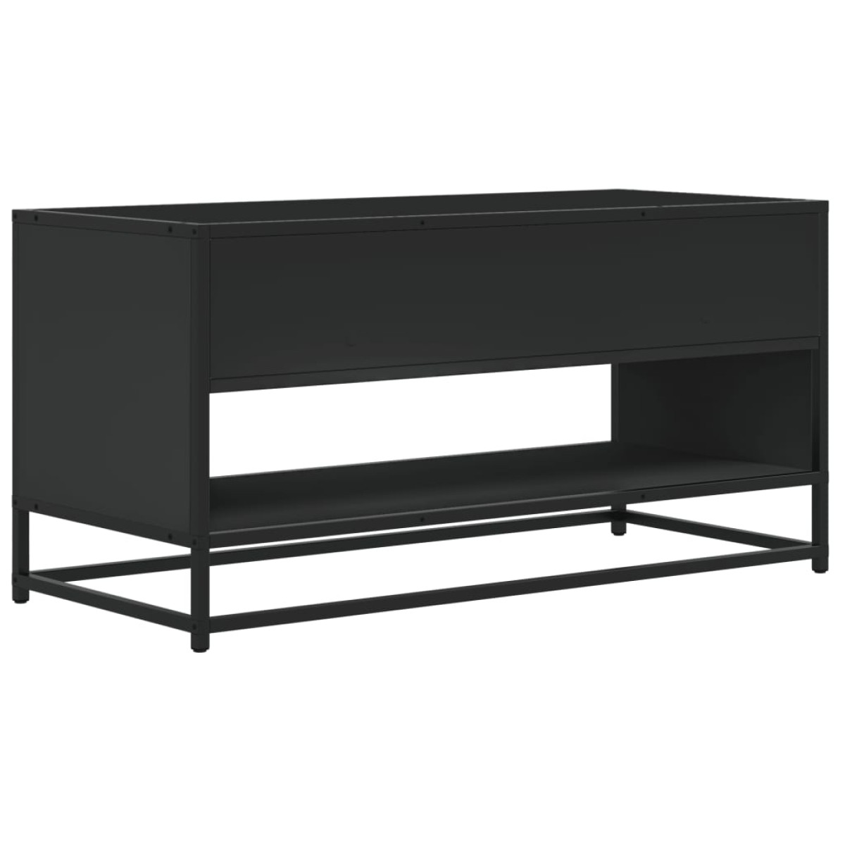 vidaXL Έπιπλο Τηλεόρασης Μαύρο 91x40x46 εκ. από Επεξεργ. Ξύλο/Μέταλλο