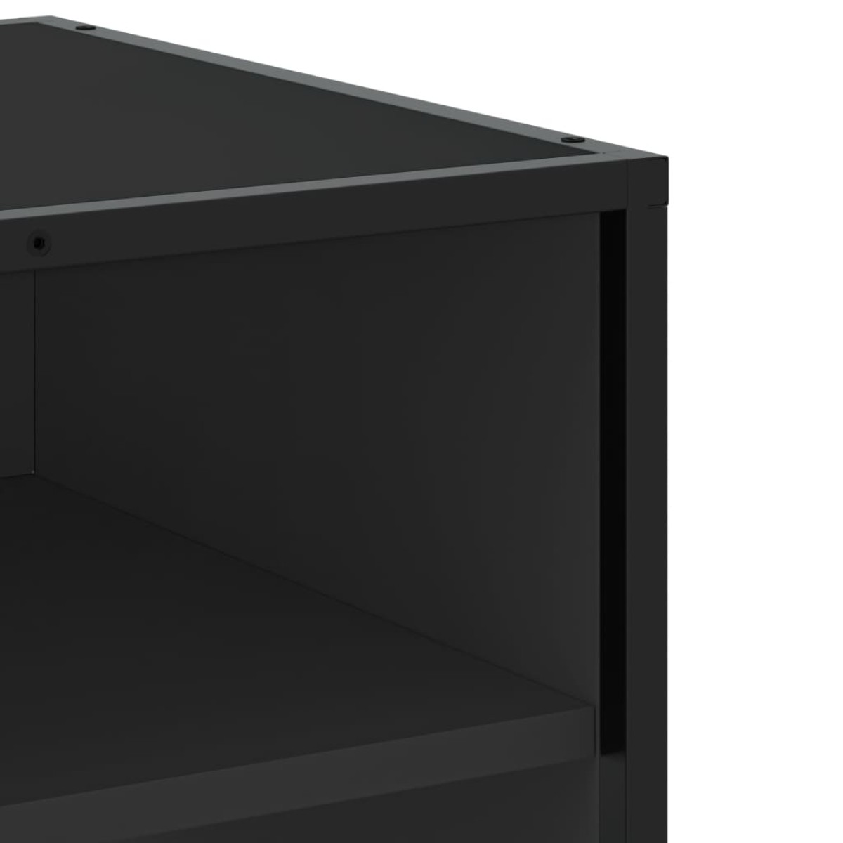 vidaXL Έπιπλο Τηλεόρασης Μαύρο 91x40x46 εκ. από Επεξεργ. Ξύλο/Μέταλλο