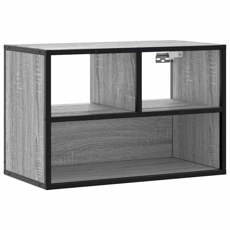 vidaXL Έπιπλο Τηλεόρασης Γκρι Sonoma 60x31x39,5 εκ. Επεξ.Ξύλο/Μέταλλο