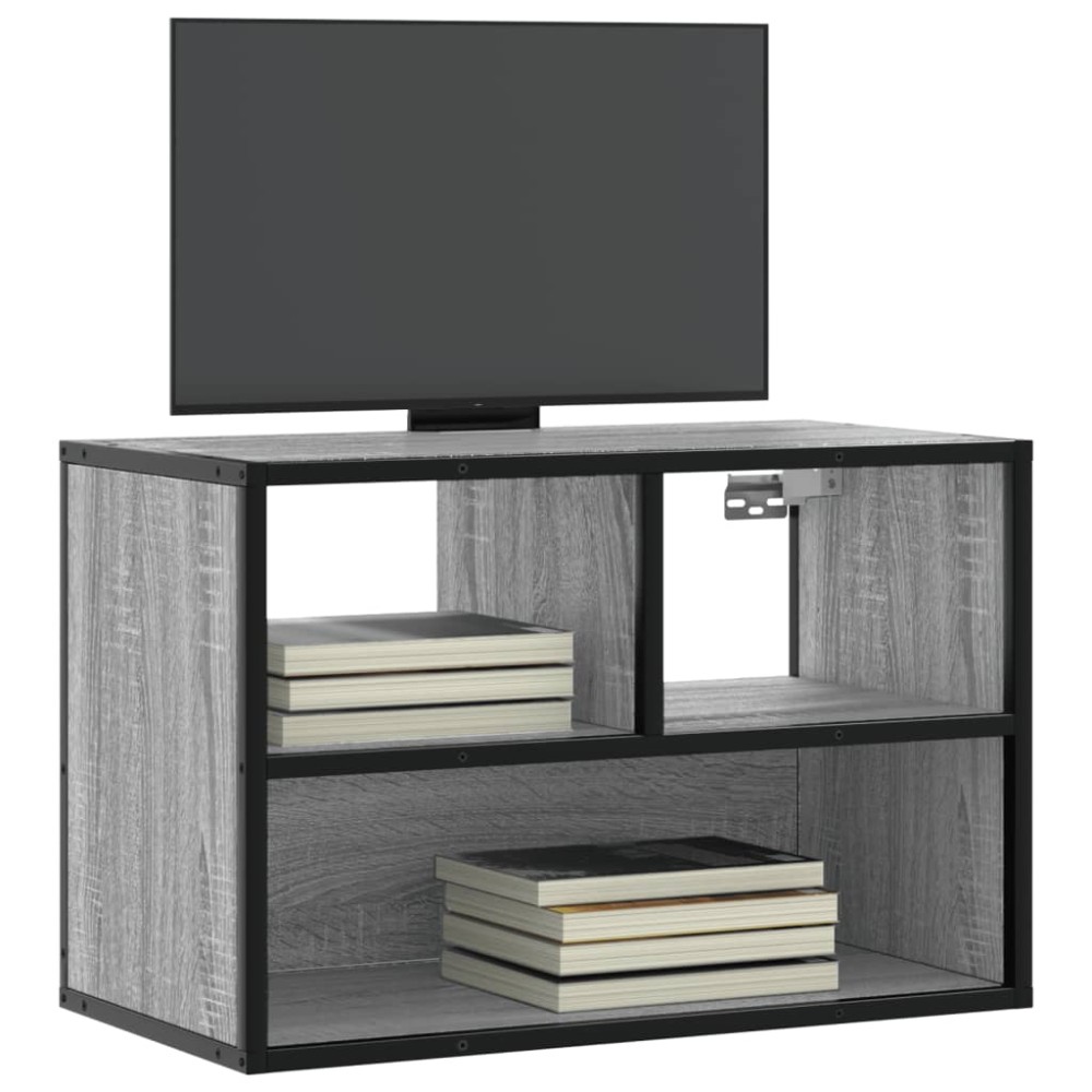 vidaXL Έπιπλο Τηλεόρασης Γκρι Sonoma 60x31x39,5 εκ. Επεξ.Ξύλο/Μέταλλο