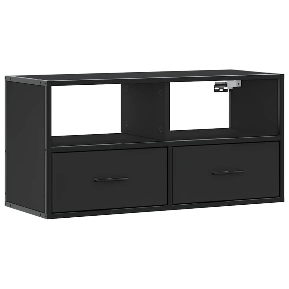 vidaXL Έπιπλο Τηλεόρασης Μαύρο 80x31x39,5 εκ. Επεξεργ. Ξύλο / Μέταλλο