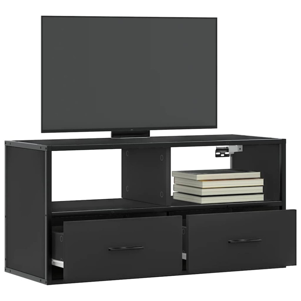 vidaXL Έπιπλο Τηλεόρασης Μαύρο 80x31x39,5 εκ. Επεξεργ. Ξύλο / Μέταλλο