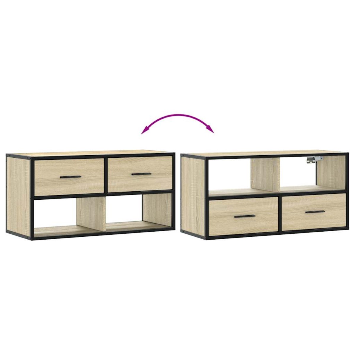 vidaXL Έπιπλο Τηλεόρασης Sonoma Δρυς 80x31x39,5 εκ. Επεξ. Ξύλο