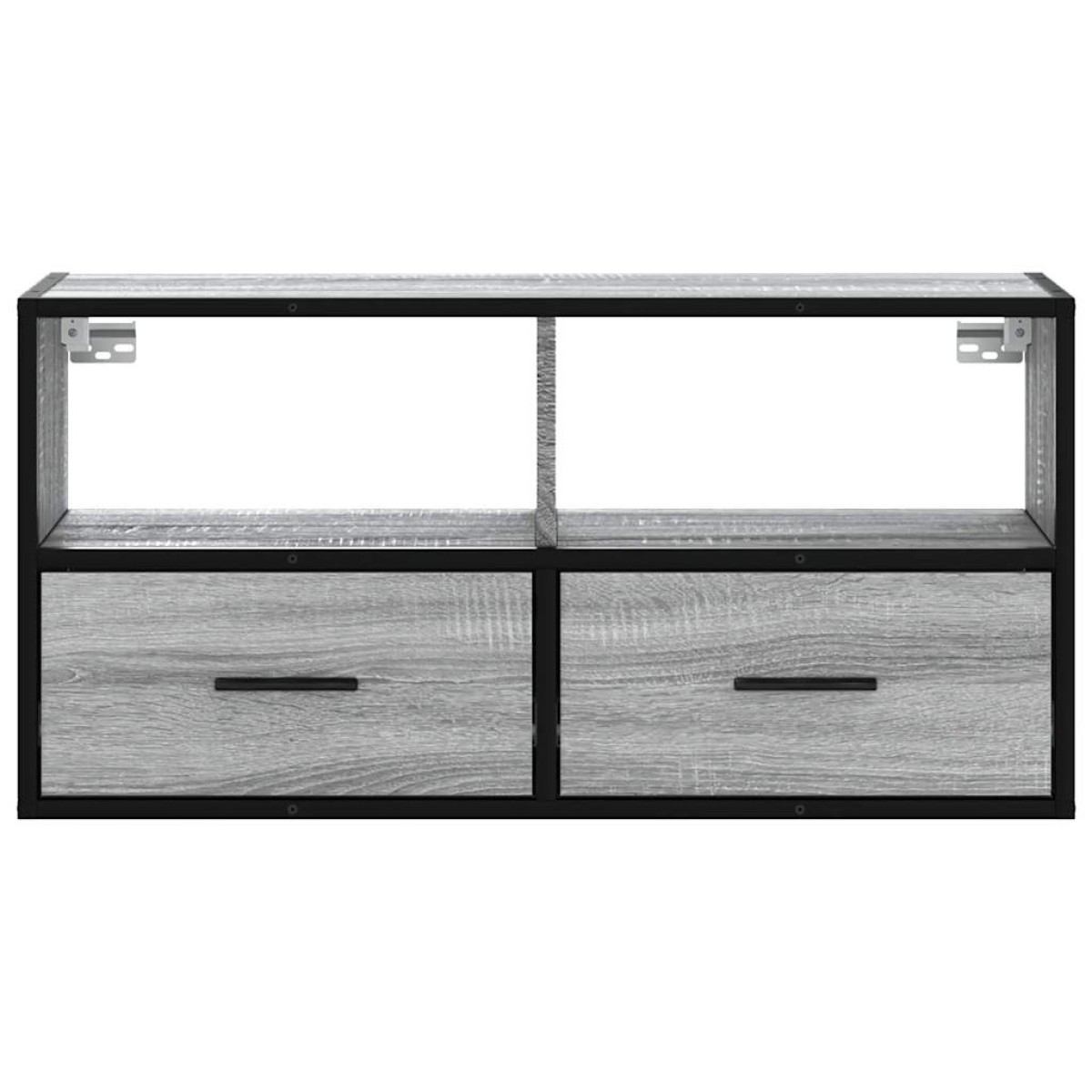 vidaXL Έπιπλο Τηλεόρασης Γκρι Sonoma 80x31x39,5 εκ. Επεξ.Ξύλο/Μέταλλο