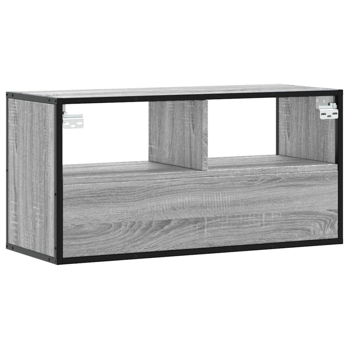 vidaXL Έπιπλο Τηλεόρασης Γκρι Sonoma 80x31x39,5 εκ. Επεξ.Ξύλο/Μέταλλο