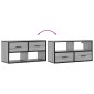 vidaXL Έπιπλο Τηλεόρασης Γκρι Sonoma 80x31x39,5 εκ. Επεξ.Ξύλο/Μέταλλο