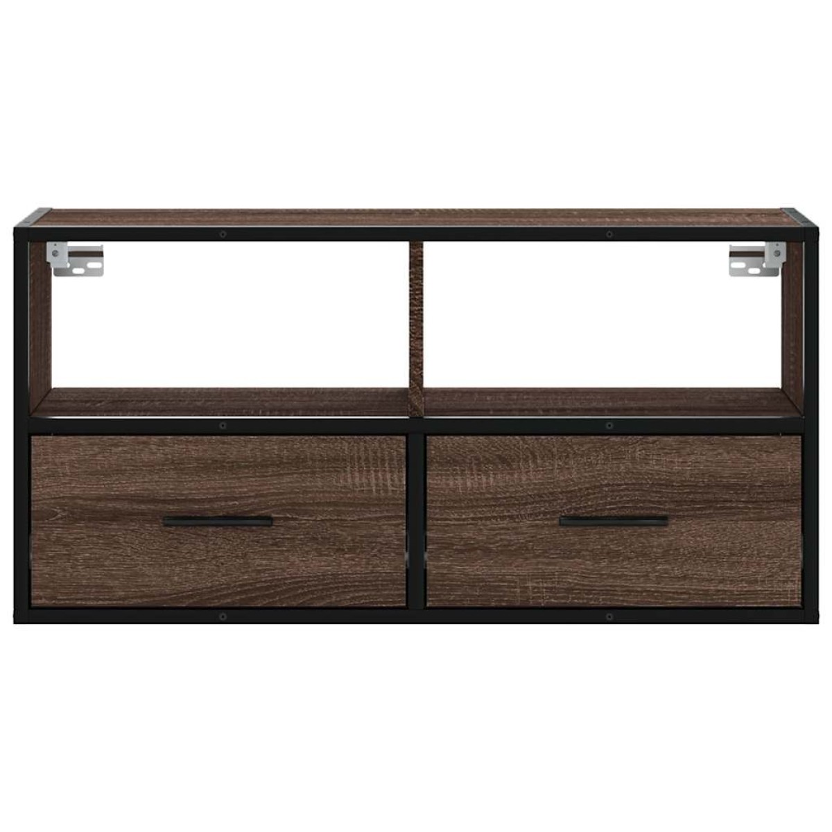 vidaXL Έπιπλο Τηλεόρασης Καφέ Δρυς 80x31x39,5 εκ Επεξ.Ξύλο/Μέταλλο