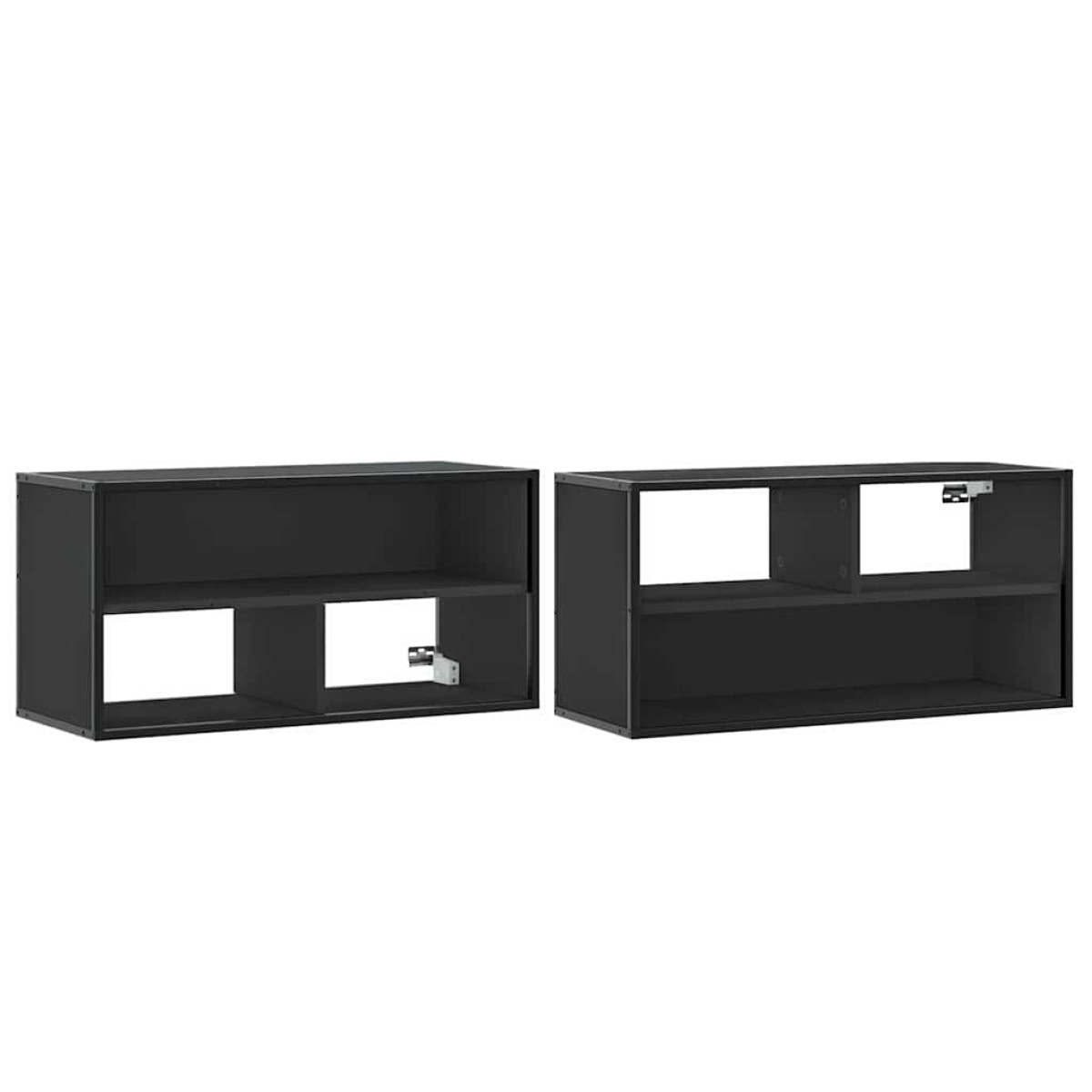 vidaXL Έπιπλο Τηλεόρασης Μαύρο 80x31x39,5 εκ. Επεξεργ. Ξύλο / Μέταλλο
