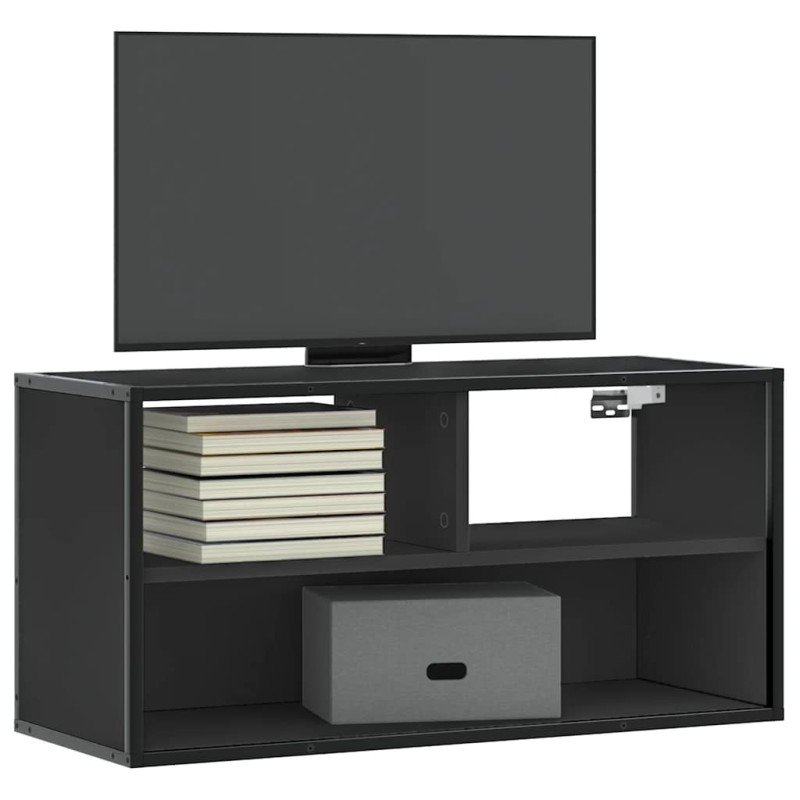 vidaXL Έπιπλο Τηλεόρασης Μαύρο 80x31x39,5 εκ. Επεξεργ. Ξύλο / Μέταλλο